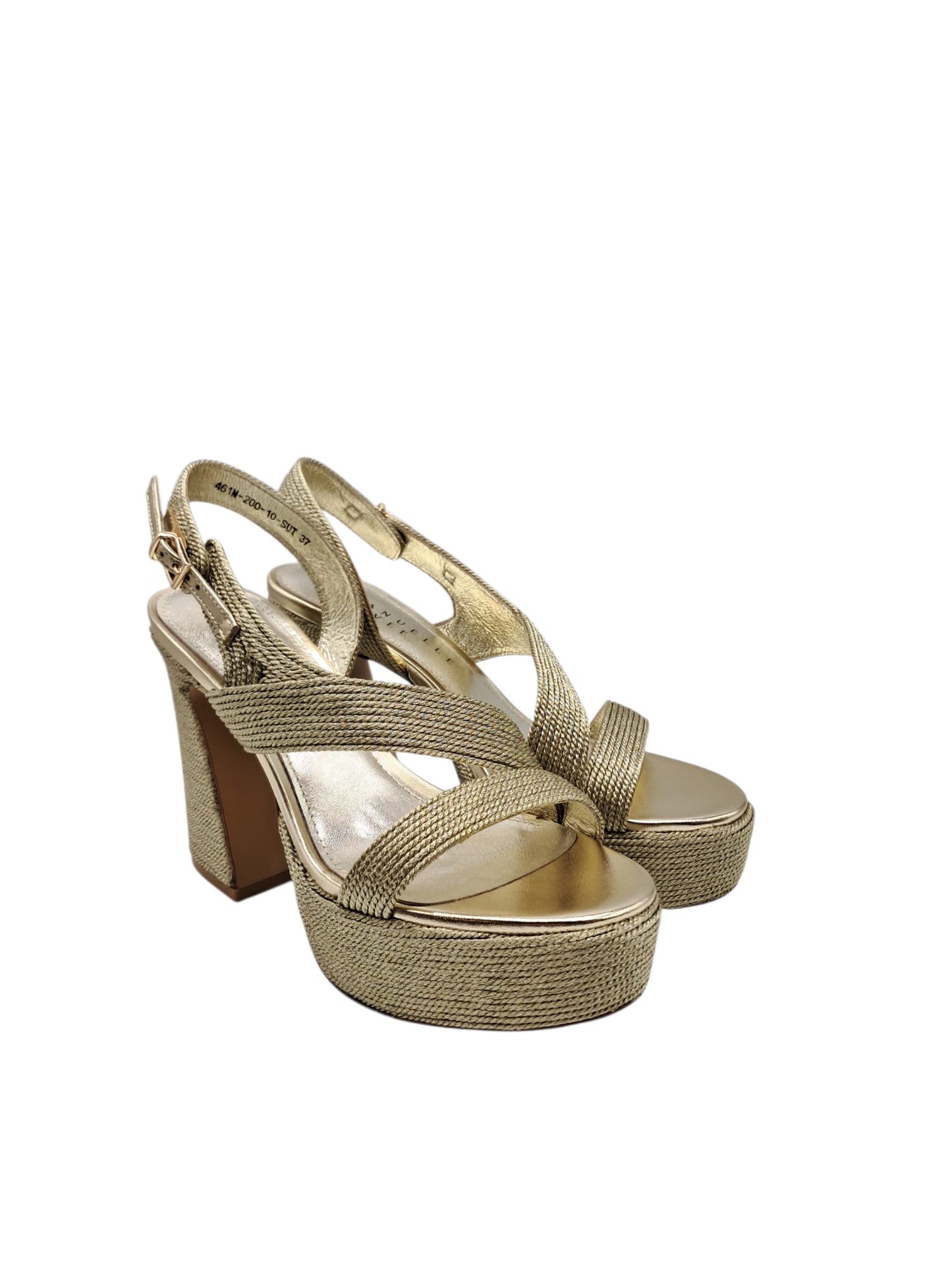 Emanuelle Vee gold intrecciato
