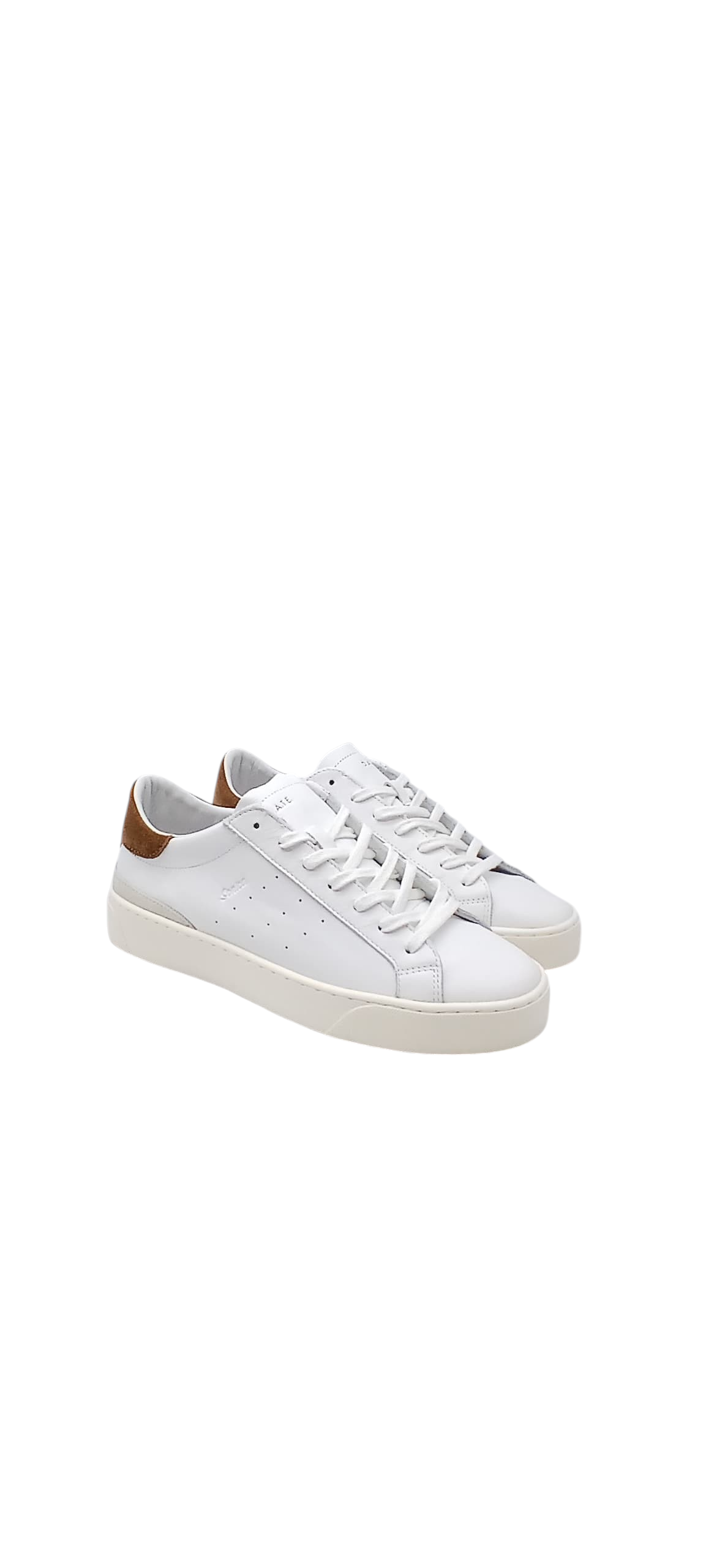 D.A.T.E. Sonica Calf White-Cuoio