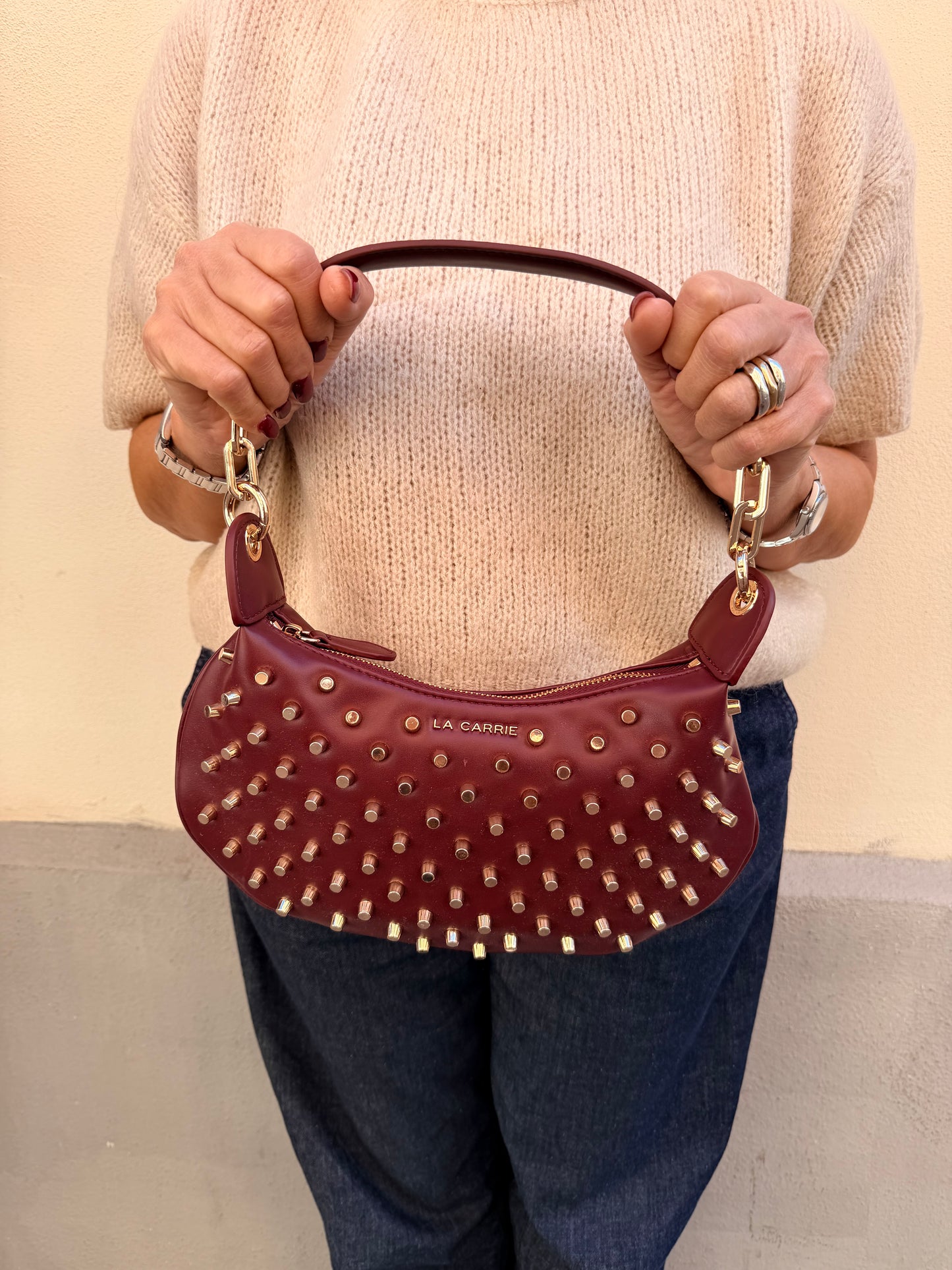 La carrie bag borsetta borchie