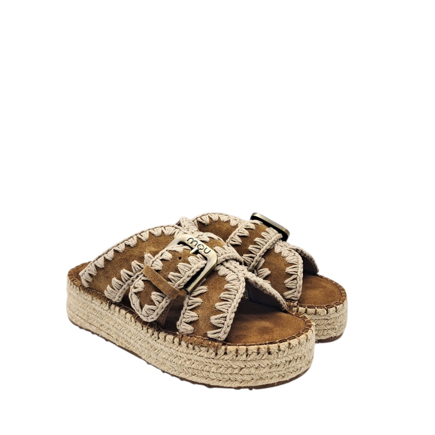 Mou jute sandal cognac