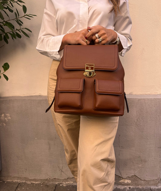 Pollini zaino grained