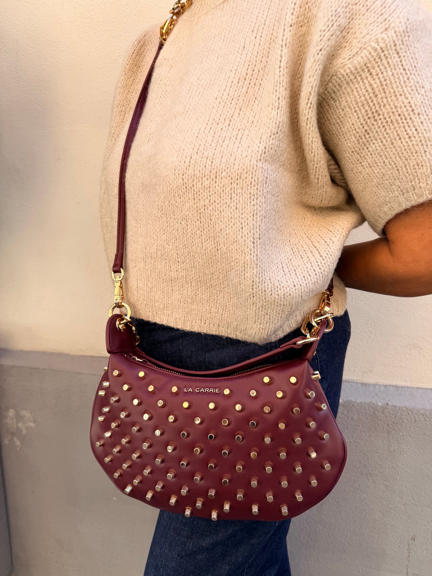 La carrie bag borsetta borchie