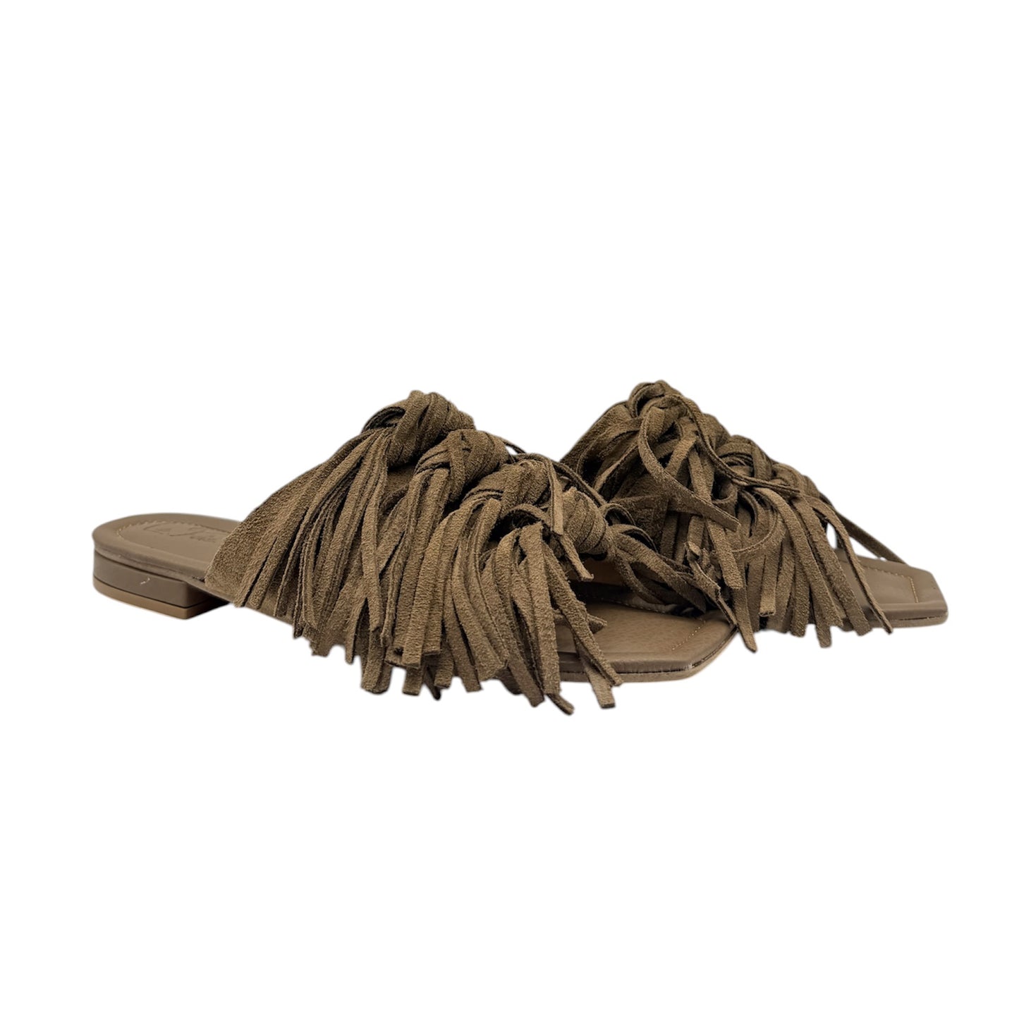 Sandalo frange beige