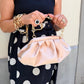 Clutch raso rosa