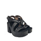 Mou raffia platform black