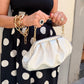 Clutch pelle grigia