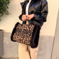 Rue madame megeve tote leopard