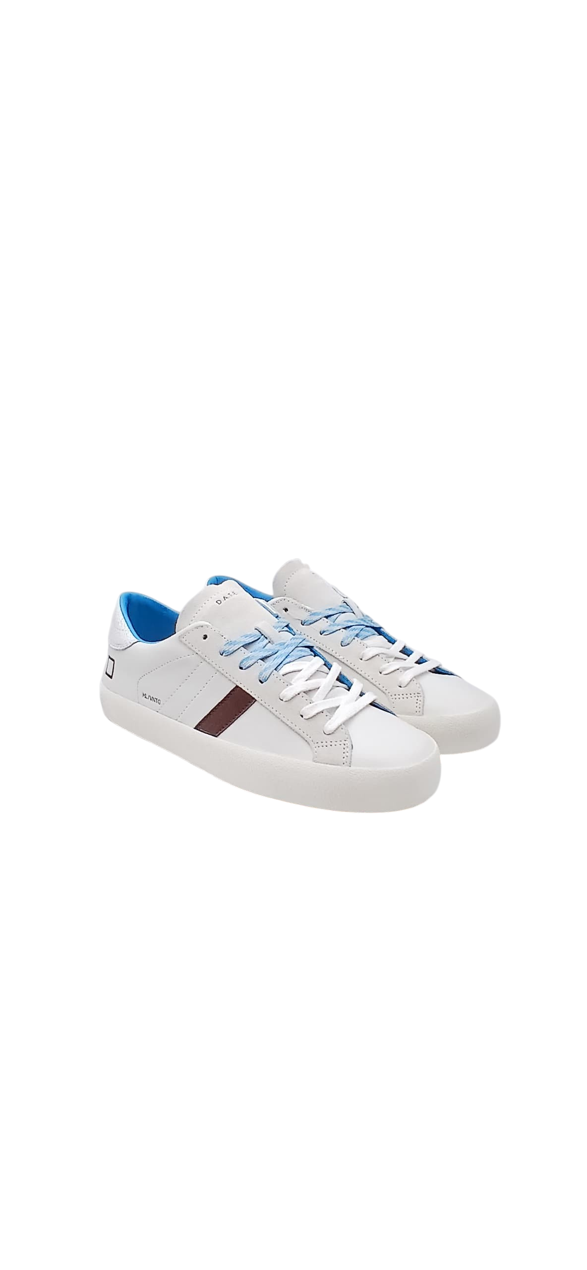 D.A.T.E HILL LOW VINTAGE CALF WHITE-TURQUOISE