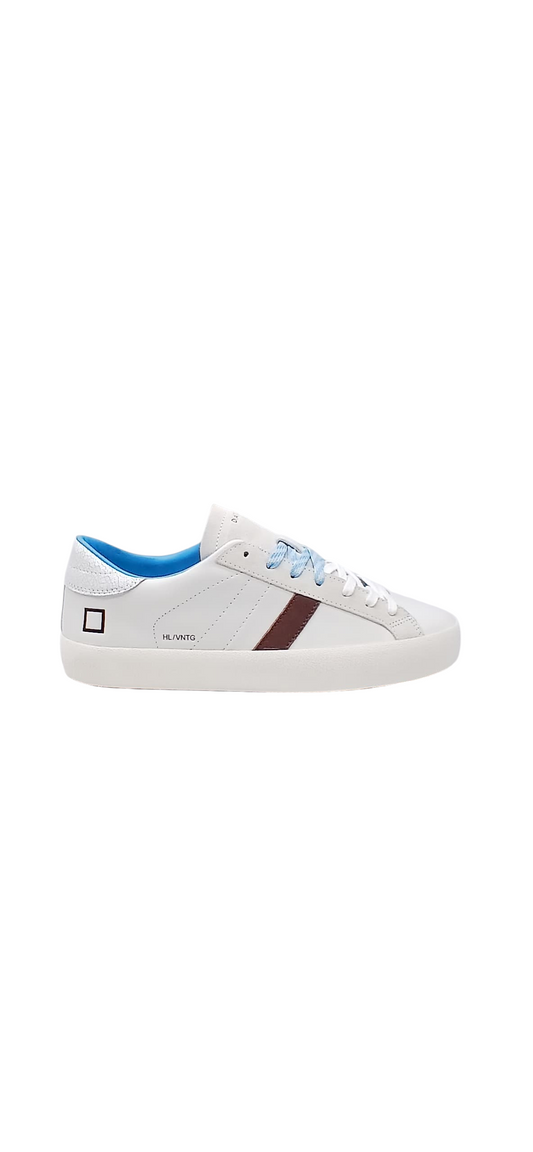 D.A.T.E HILL LOW VINTAGE CALF WHITE-TURQUOISE