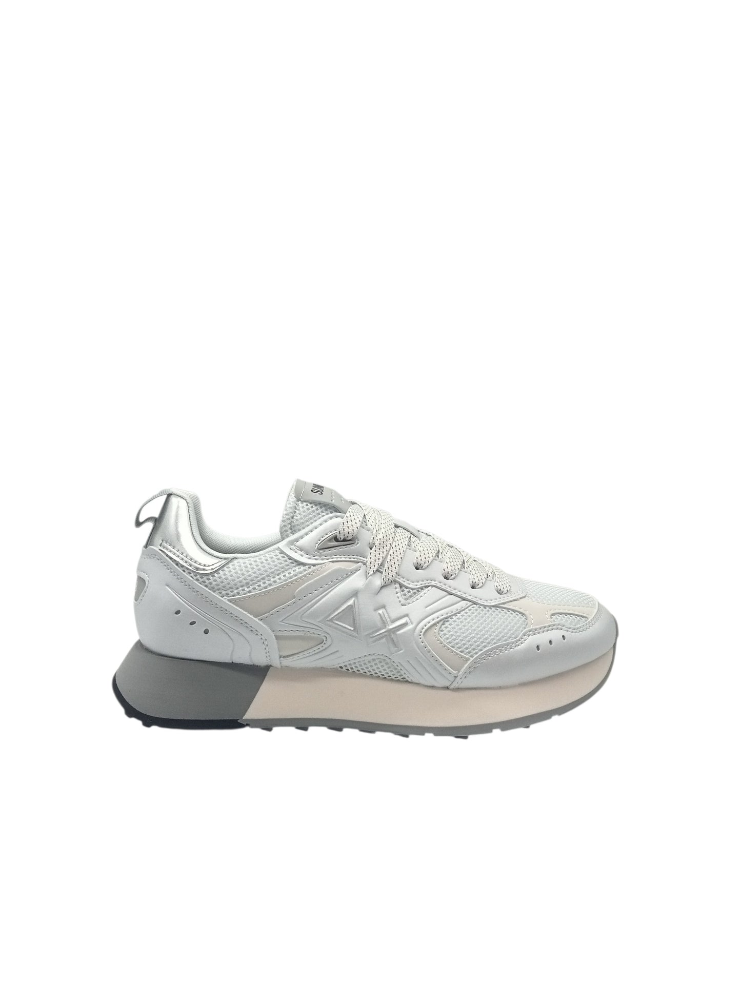 SUN68 Jaki Silver Mesh bianco