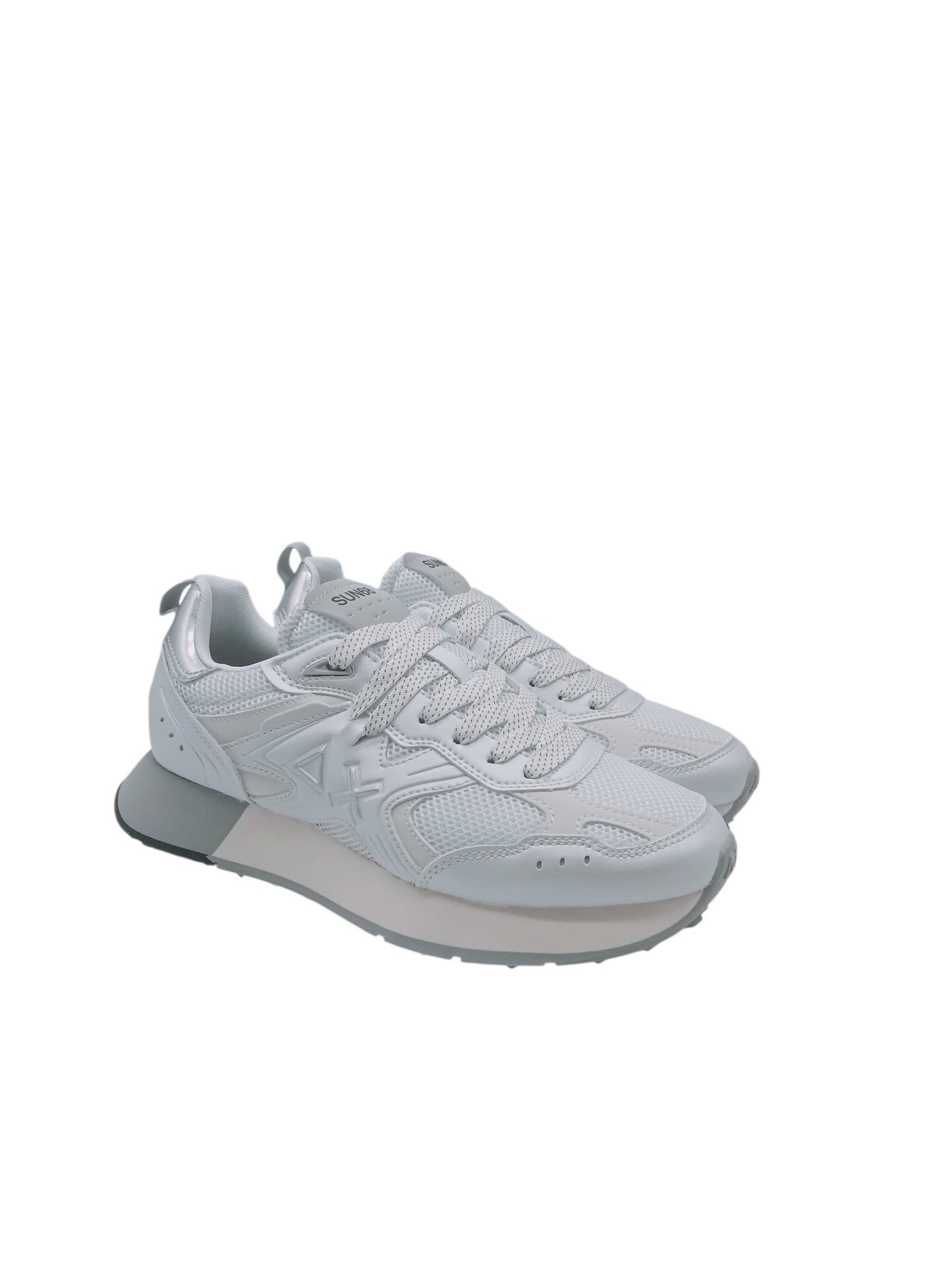 SUN68 Jaki Silver Mesh bianco